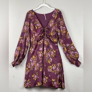 FREE PEOPLE Floral Mini Wrap Dress